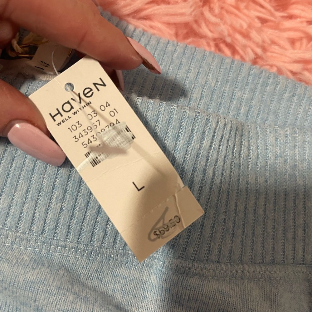 Women’s Haven Well Within Size large Blue Comfort Loungewear Pants NEW!! - Picture 3 of 4